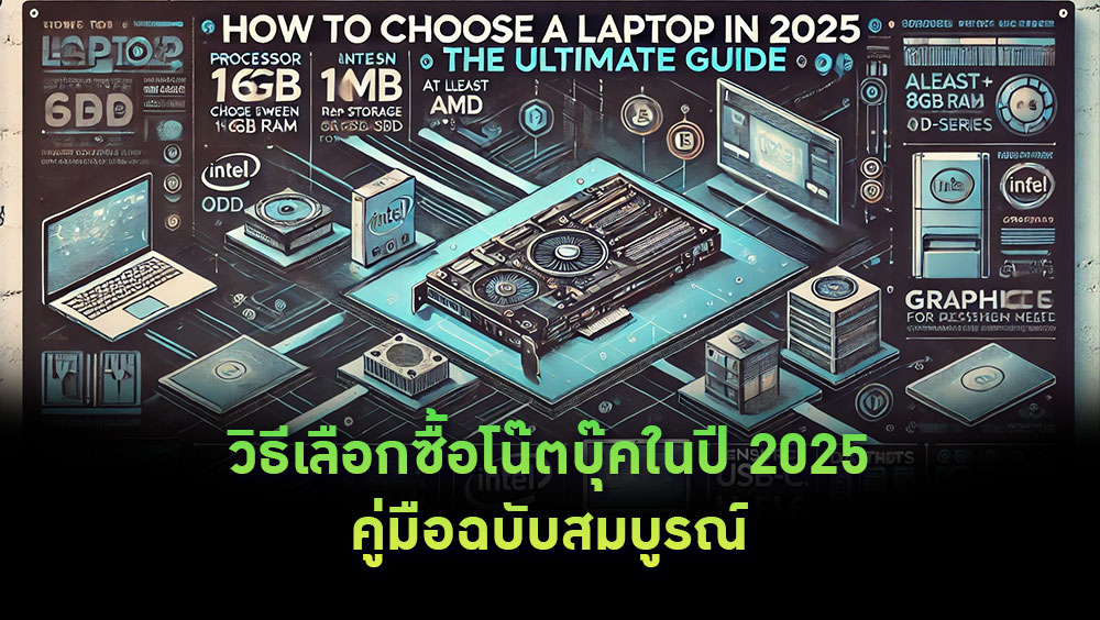 วิธีเลือกซื้อโน๊ตบุ๊คในปี 2025คู่มือฉบับสมบูรณ์