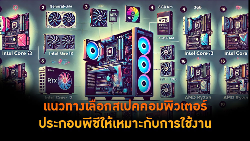 แนวทางเลือกสเปคคอมพิวเตอร์ ประกอบพีซีให้เหมาะกับการใช้งาน