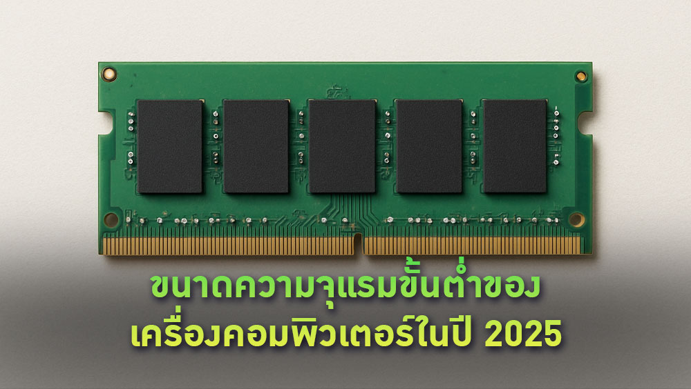 ขนาดความจุแรมขั้นต่ำของเครื่องคอมพิวเตอร์ในปี 2025