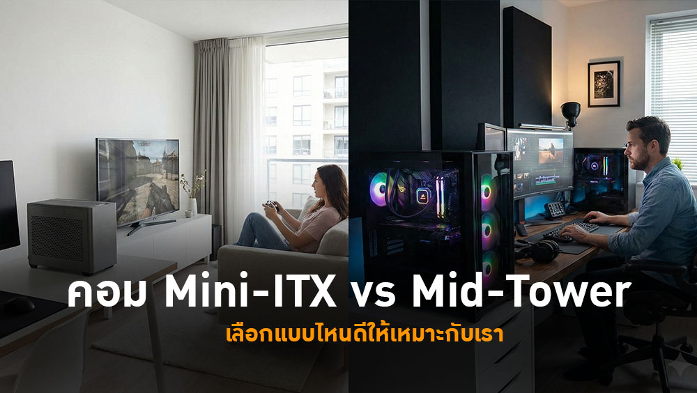 คอม Mini-ITX vs Mid-Tower เลือกแบบไหนดีให้เหมาะกับเรา