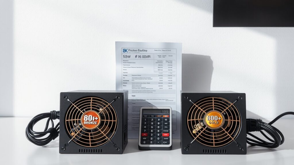 PSU 550W Gold vs Bronze จ่ายค่าไฟต่างกันเท่าไร? คำนวณจากบิลจริง